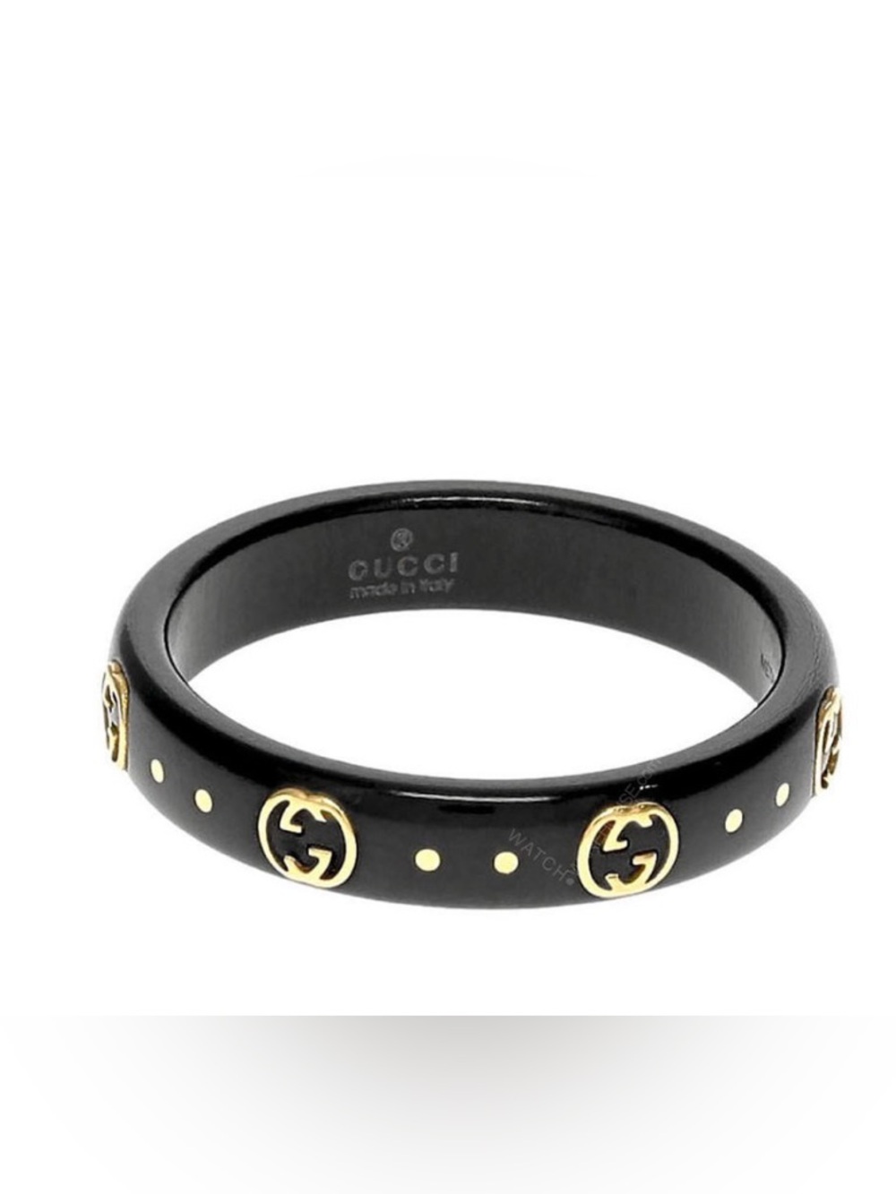 Gucci Icon Ring With GG In Yellow Golf